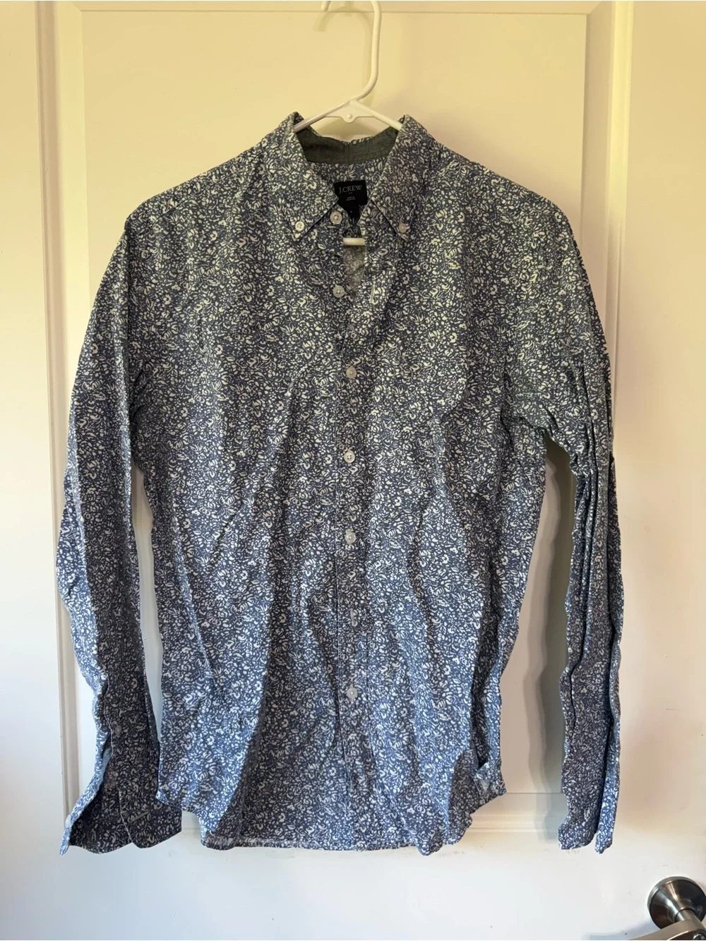 J. Crew Navy Floral Button-Down Shirt